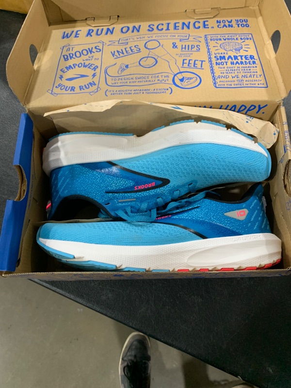 Photo 1 of Brooks Women’s Launch 10 Neutral Running Shoe - Crystal Seas/Blue Jay/Black - 7 Medium
