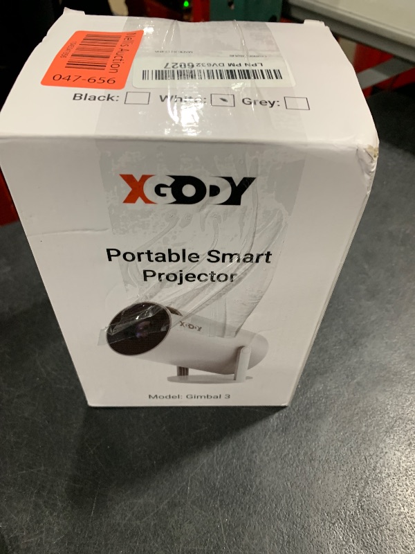 Photo 1 of Smart Mini Projector WiFi6 Bluetooth 5.0 XGODY Gimbal 3 Protable Projector 12000L Support 4K with Android TV 11.0, Auto Keystone Correction Video Projector, 180°Rotatable Stand for Home Movie?White?