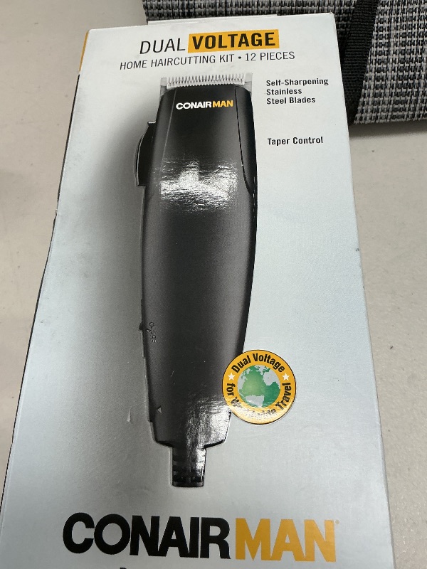 Photo 1 of ConairMAN Dual Voltage, Hair Clippers for Men, 12-piece Hair Clipper, Great for Travel