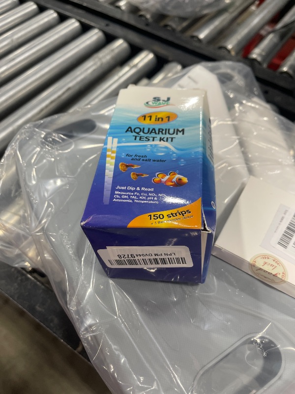 Photo 1 of 11 in 1 Aquarium Test Kit - Fish Tank Water Testing Kits with Ammonia Test Strips for Freshwater and Saltwater & eBook | Includes 50 Ammonia Strips, Thermometer, & Test Kit for Ponds & All Fish Tanks