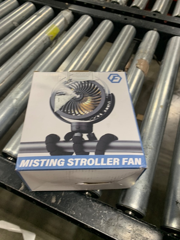 Photo 1 of Misting Stroller Fan, 6000mAh Battery Operated Portable Fan with Light & 360° Pivoting, Personal Fans with Flexible Tripod for Baby, Office, Travel,Treadmill,Outdoors