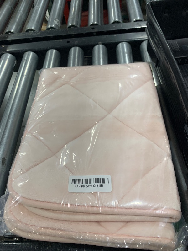 Photo 1 of OLANLY Memory Foam Bath Mat 30x20, Ultra Soft and Absorbent Bathroom Rugs, Machine Washable, Comfortable Bath Carpet for Bathroom Floor, Tub and Shower, Pink