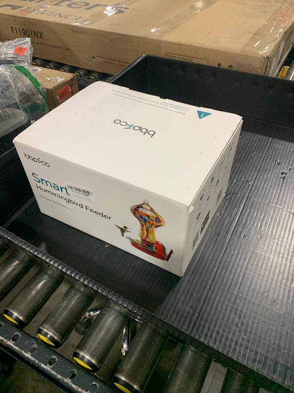 Photo 1 of BBPECO Glass Smart Hummingbird Feeder with 2K HD Camera Solar Powered - AI Identify & Water Detection, Instant Notification, Leakproof & Ant Moat, Work with Alexa & Google Assistant