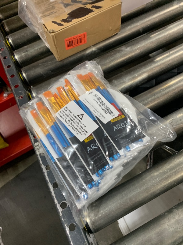 Photo 1 of Painting Brush Palette Set, with 12 Packs of 120 Brushes and 12 Palettes,Nylon Brush Head, Suitable for Oil Watercolor, etc., Perfect Art Painting Set.