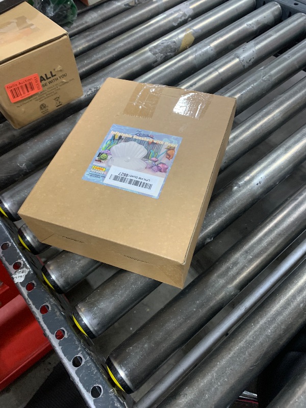 Photo 1 of Zcaukya Inflatable Seashell Pool Float, 45.2 Inch Giant Clam Air-Filled Toys with Pearl Ball for Kids Birthday Party Swimming Pool Summer Beach Party Mermaid Ocean Theme Party Decor