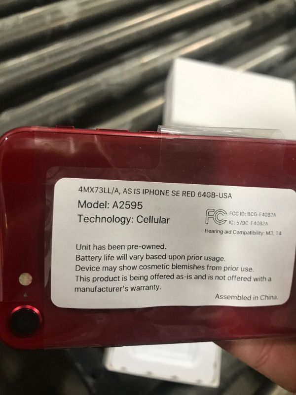 Photo 1 of GENERIC IPHONE SE RED SEE PHOTO FOR DESCRIPTION 