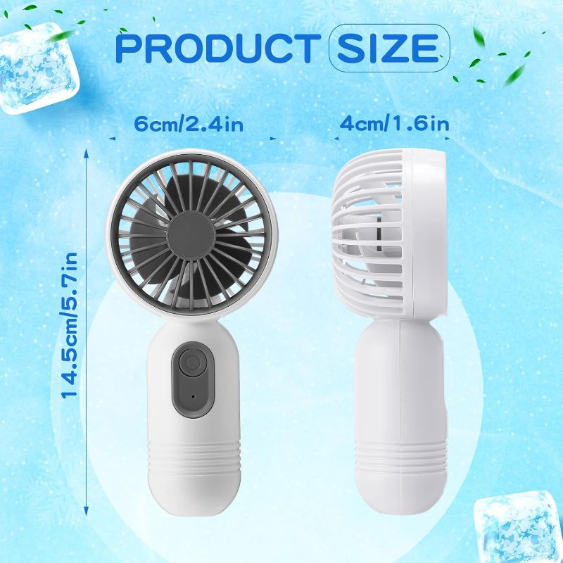 Photo 1 of Rossesay Mini Portable Handheld Fan Bulk for Travel 3 Speeds, Rechargeable USB Battery Operated, Small Personal Eyelash Fans for Women Men Indoor Outdoor(White,Classic Style)
