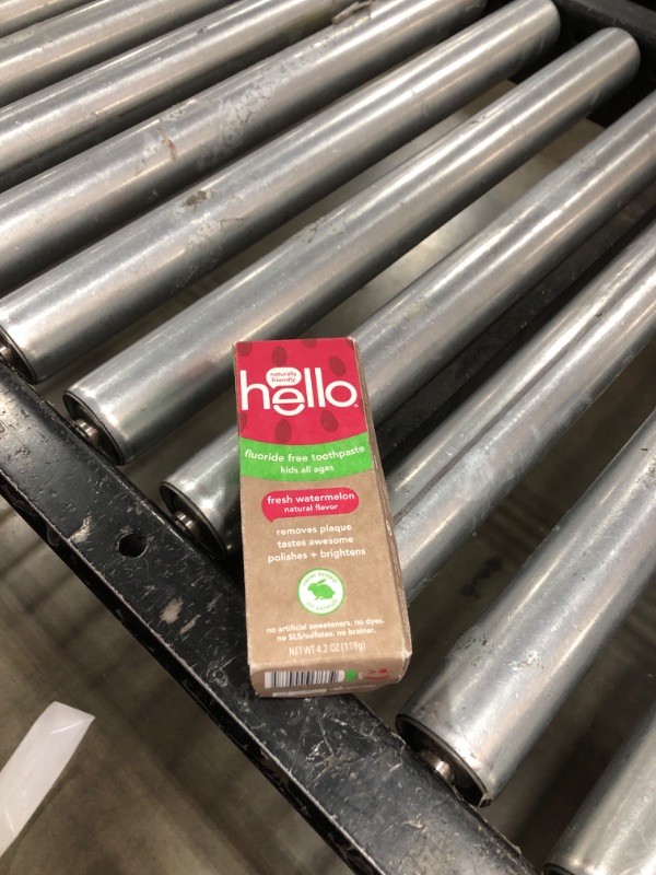 Photo 1 of hello Fresh Watermelon Fluoride Free Kids Toothpaste, 4.2 Oz Tube