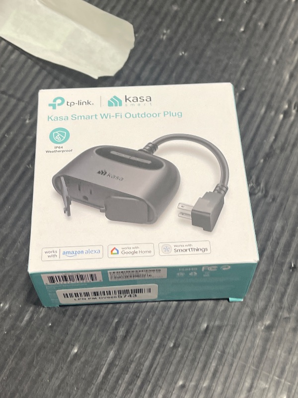 Photo 1 of Kasa Outdoor Smart Plug, Smart Home Wi-Fi Outlet with 2 Sockets, IP64 Weather Resistance, Compatible with Alexa, Google Home & IFTTT, No Hub Required, ETL Certified(EP40), Black