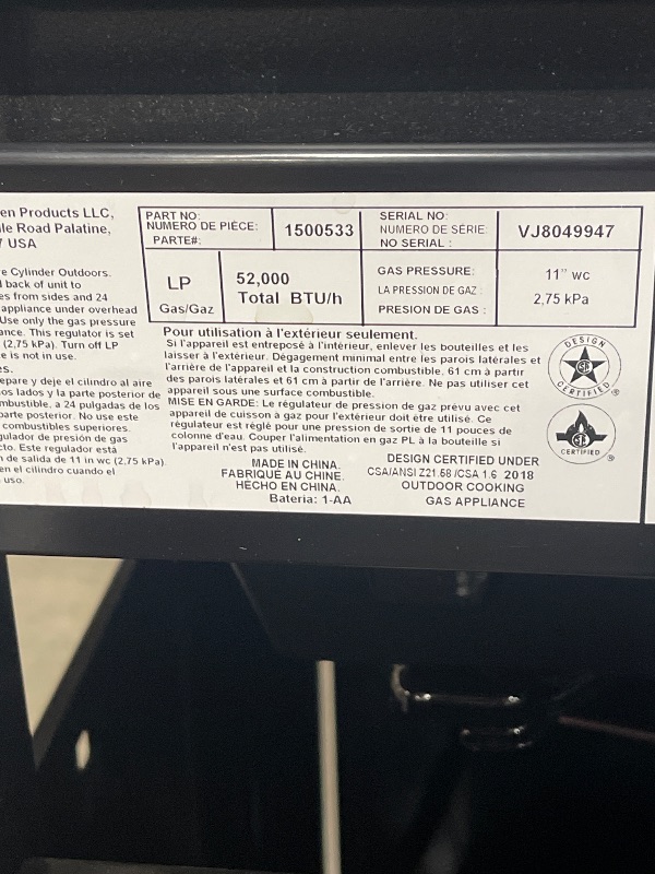 Photo 1 of Weber Genesis E-325 Liquid Propane, Black