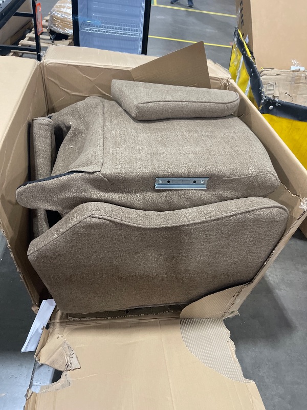 Photo 1 of Namesake Devon Recliner and Swivel Glider in Performance Truffle Eco-Basketweave, GREENGUARD Gold and CertiPUR-US® Certified