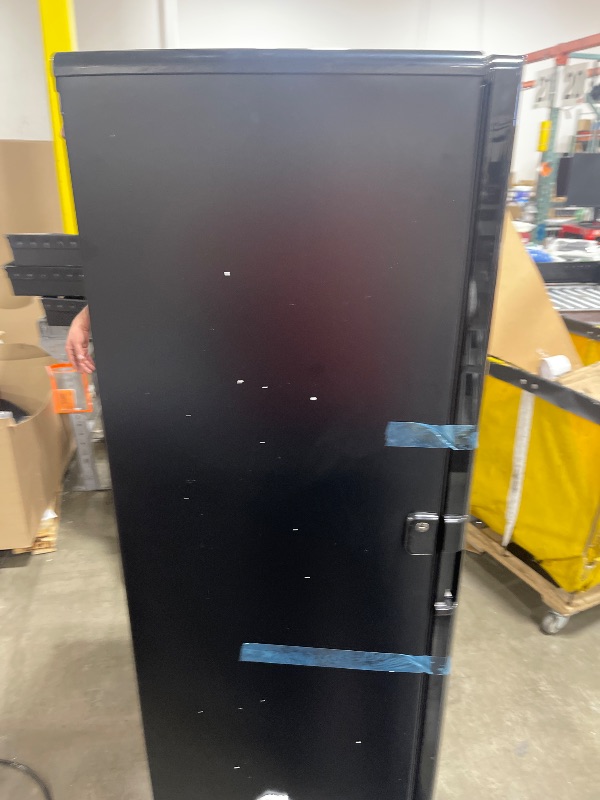 Photo 1 of  One Glass Door Display Upright Beverage Refrigerator Cooler Merchandiser - 12 Cu. Ft [Black] (MDR-1GD-12C)