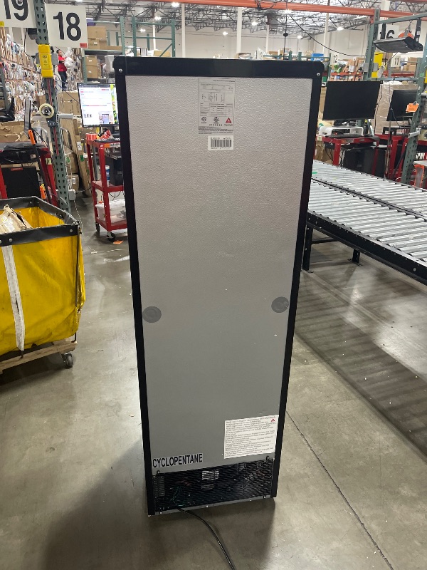 Photo 1 of  One Glass Door Display Upright Beverage Refrigerator Cooler Merchandiser - 12 Cu. Ft [Black] (MDR-1GD-12C)