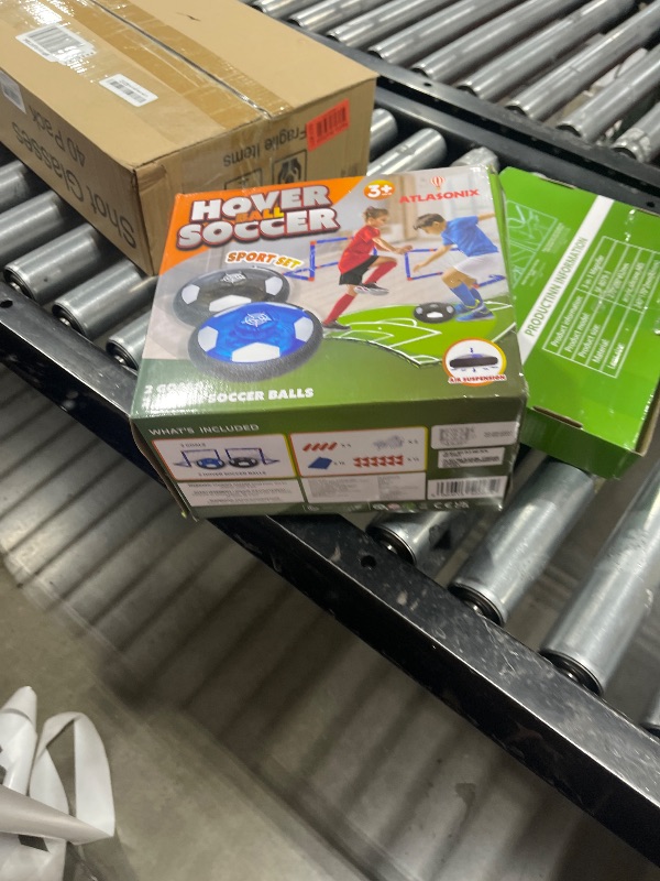 Photo 1 of Hover Soccer 2 Balls with 2 Goals, Indoor 4-in-1 Pack, Floating Gliding Disk Toys for Ages 5-7, 6-12, 8-13, Fun Active Game for Boys and Girls, Birthday Christmas Drone Gifts, Soccer Ball Set for Kids