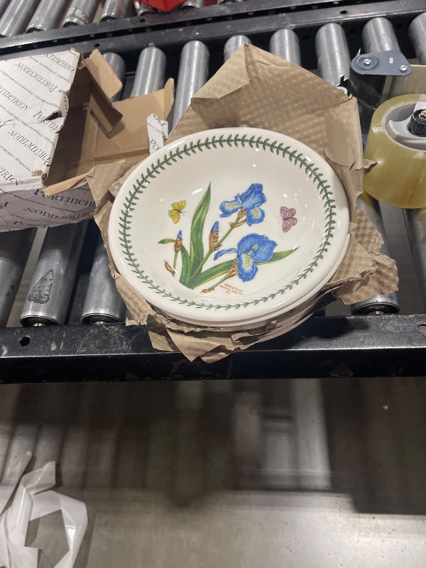 Photo 1 of Portmeirion Botanic Garden 8.5 Inch Serving Bowl - Set of 6 | Assorted Motifs | Made from Fine Earthenware | Dishwasher, Microwave, Freezer, and Oven Safe | Made in England