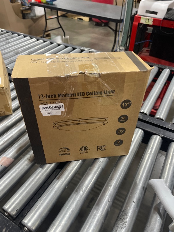 Photo 1 of 36W LED Ceiling Lights for Bedroom Kitchen, 3600lm Super Bright, Dimmable Flush Mount Light Fixtures 6500K/5000K/4000K/3000K/2700K Adjusted Modern Lamps 2PACK, 13 Inch, Nickle