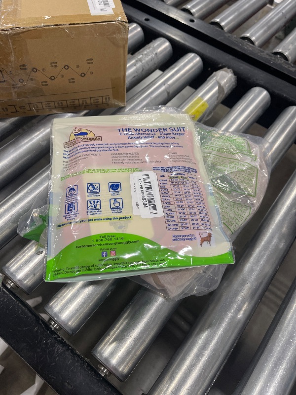 Photo 1 of SurgiSnuggly Disposable Dog Diapers Keeper Use with Female Dog Diapers for Heat Cycle Or Pet Incontinence Made with American Textile for Male and Female Dogs, Legs Wrap for Superior Fit M Pink Suit