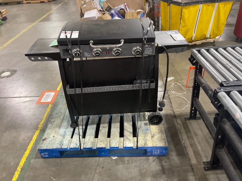 Photo 1 of Royal Gourmet PD4001 4 Burner Propane Gas Griddle with Removable Standing Cart, Convertible to Tabletop Design, Flat Top Grill with Hood for Camping, Tailgating, Backyard, Black