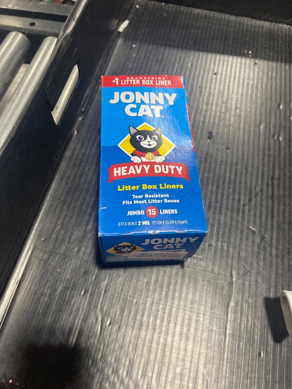 Photo 1 of Jonny Cat Litter Box Liners: Heavy Duty - Tear & Leak Resistant - Drawstring Close - Jumbo, 15 Count