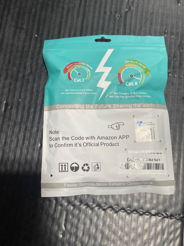 Photo 1 of Cat 8 Ethernet Cable, 1.5Ft 3Ft 6Ft 10Ft 15Ft 20Ft 30Ft 40Ft 50Ft 60Ft 100Ft Heavy Duty High Speed Internet Network Cable, Professional LAN Cable Shielded in Wall, Indoor&Outdoor