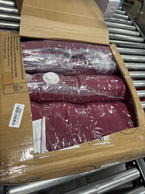 Photo 1 of Bafode Patio Chair Cushions Set of 4, 19" x 19" x 3" Waterproof Outdoor Chair Cushions for Furniture, Seat Cushion with Ties, for Patio, Yard, Garden Dining Chair (Wine Red, 19''*19''*3'')