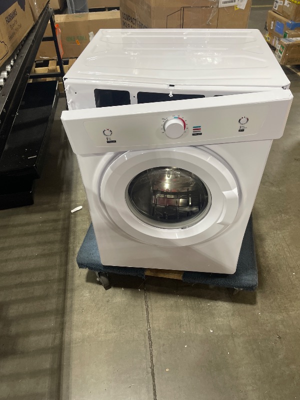 Photo 1 of Euhomy Dryer, 1500W Clothes Dryer with Stainless Steel Tumbler, 3.52 Cu. Ft. portable clothes dryer with Exhaust Hose for Home, Apartment, White
