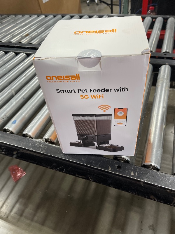 Photo 1 of oneisall Automatic Cat Feeder with 5G WiFi, Automatic Cat Food Dispenser for 2 Cats Small Pets, 20 Cups/5L Timed Dry Food Dispenser with APP Control