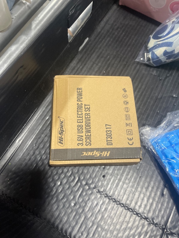 Photo 1 of Hi-Spec 27pc 3.6V Blue USB Small Power Electric Screwdriver Set. Cordless & Rechargeable with Driver Bit Set