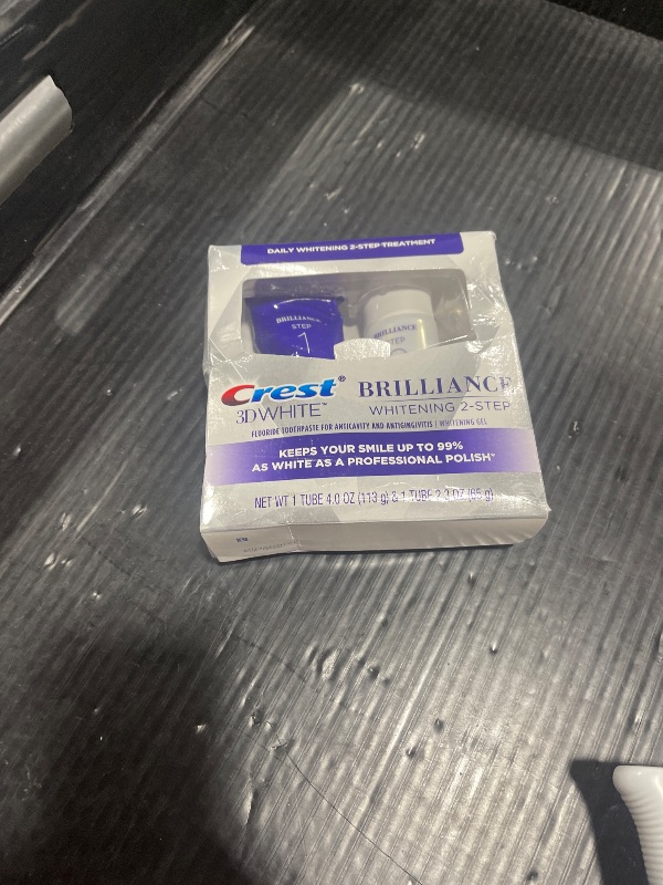 Photo 1 of Crest 3D White Brilliance 2 Step Kit, Crest 3D White Toothpaste, Deep Clean Toothpaste (4oz) + Teeth Whitening Gel (2.3oz)