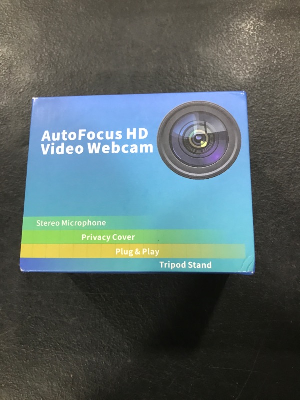 Photo 1 of Catitru Full HD 1080P Webcam with Built-in Mic Wide Angle & Auto Focus Privacy Cover for PC/Laptop Plug & Play USB Camera Black