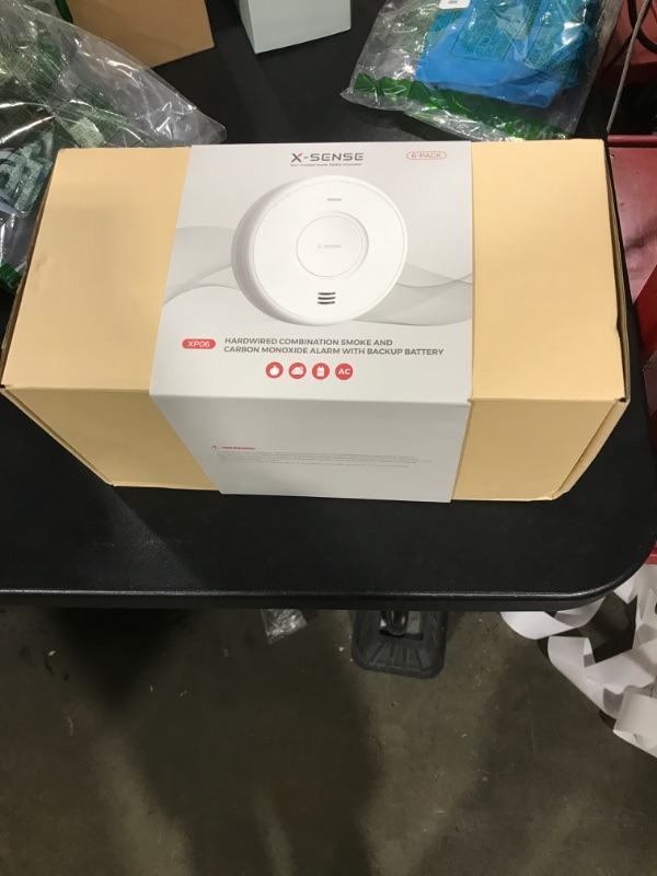 Photo 1 of X-Sense AC Hardwired Combination Smoke and Carbon Monoxide Detector, Hardwired Interconnected Smoke and CO Detector Alarm with Replaceable Battery Backup, XP06, 6-Pack