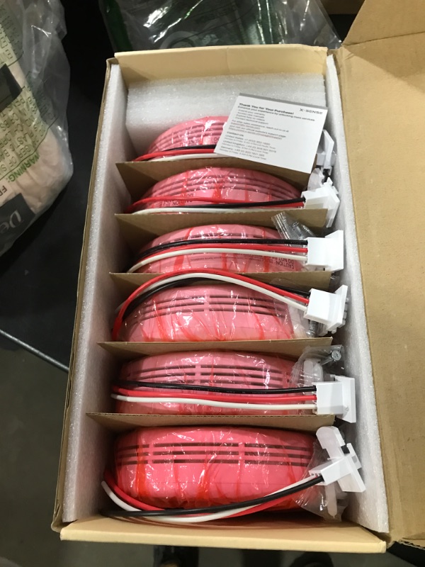 Photo 1 of X-Sense AC Hardwired Combination Smoke and Carbon Monoxide Detector, Hardwired Interconnected Smoke and CO Detector Alarm with Replaceable Battery Backup, XP06, 6-Pack
