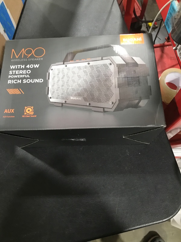 Photo 1 of BUGANI Bluetooth Speaker, 40W Portable Bluetooth Speakers with Stereo Loud Sound, 24H Playtime, Built-in Mic, Support TF Card/AUX, IPX6 Waterproof Outdoor Speaker for Camping Beach Party