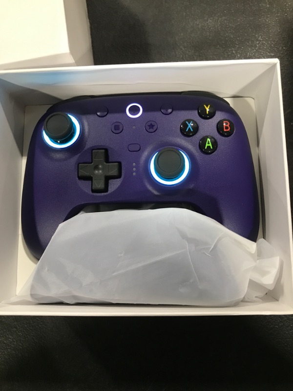 Photo 1 of 8BitDo Ultimate 2 Wireless Controller for Windows & Android, Gaming Controller with TMR Joysticks, Switchable Hall Effect/Tactile Triggers, RGB Fire Ring, 8Speed Wireless Tech, Purple