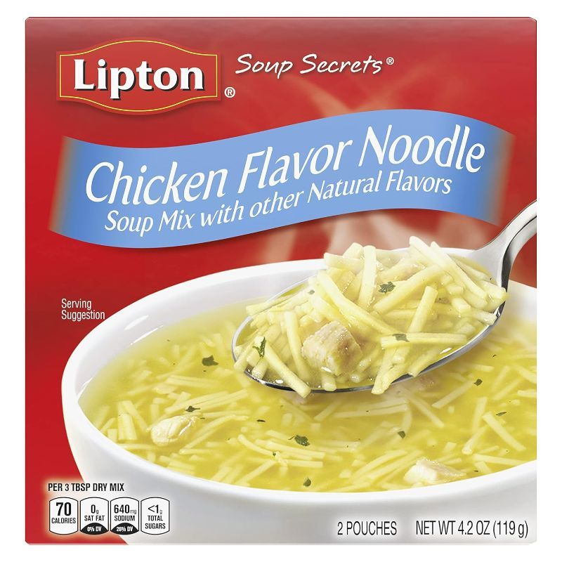 Photo 1 of SOUP SECRETS Lipton Instant Soup Mix Chicken Noodle 4.2 Ounce (Pack of 24)