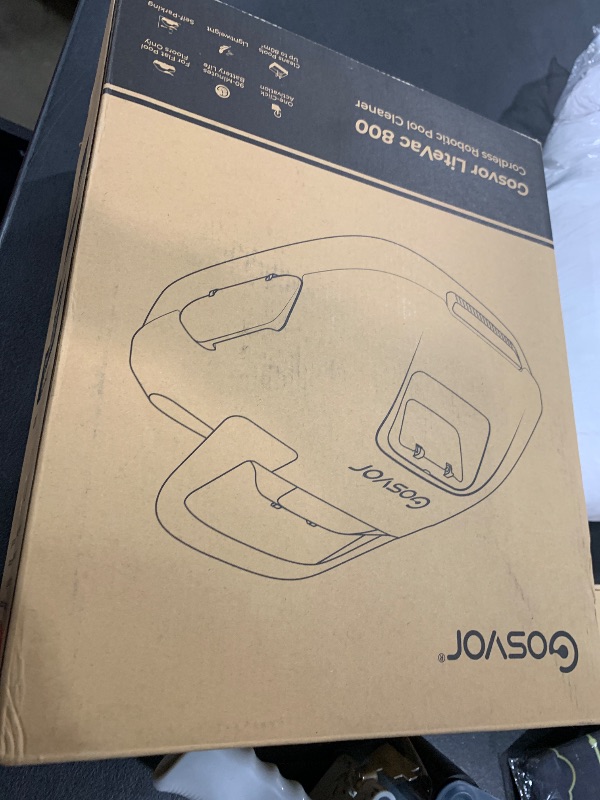 Photo 1 of Gosvor Cordless Robotic Pool Cleaner, Lasts 90 Min, Automatic Vacuum for Above-Ground Pools up to 860 Sq.ft, Portable, Self-Parking, Green