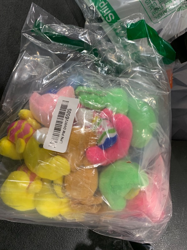 Photo 1 of Fovths 12 Pack 4.7 Inch Easter Plush Bunny Keychain Eggs Set, Multi-Color