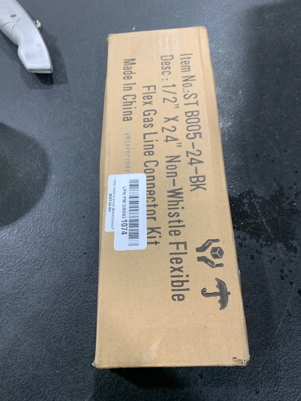 Photo 1 of Stanbroil 1/2" OD x 3/8" ID 24" Non-Whistle Flexible Flex Gas Line Connector Kit for NG or LP Fire Pit and Fireplace