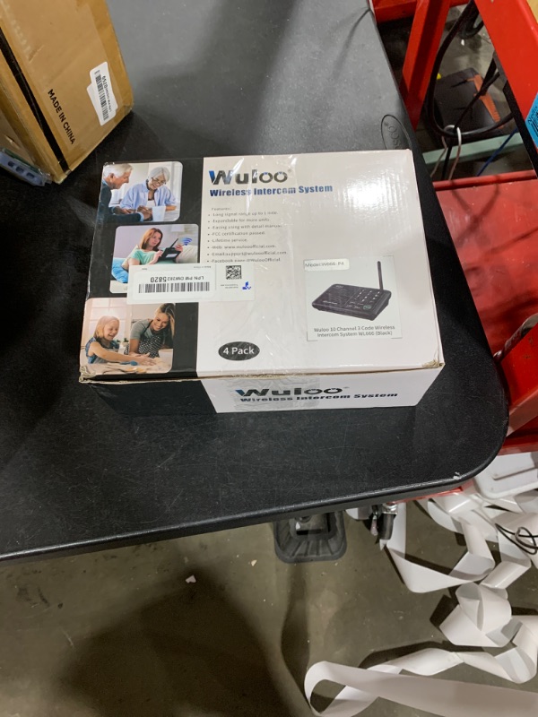Photo 1 of Wuloo Intercoms Wireless for Home 5280 Feet Range 10 Channel 3 Code, Wireless Intercom System for Home House Business Office, Room to Room Intercom, Home Communication System (4 Units Set, Black)