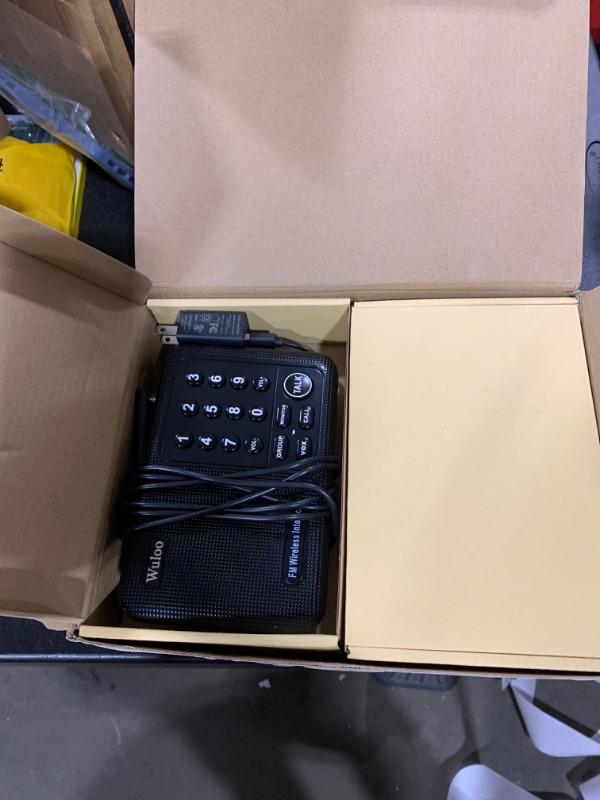 Photo 1 of Wuloo Intercoms Wireless for Home 5280 Feet Range 10 Channel 3 Code, Wireless Intercom System for Home House Business Office, Room to Room Intercom, Home Communication System (4 Units Set, Black)