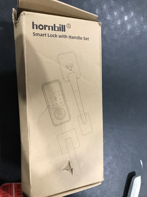 Photo 1 of Keyless Entry Door Lock with Handle, Hornbill Smart Front Door Lock Set, Electronic Keypad Deadbolt Lock, Alexa Front Door Handle Set, Digital Lock via Bluetooth APP/Keyfob/Auto Lock-Matte Black