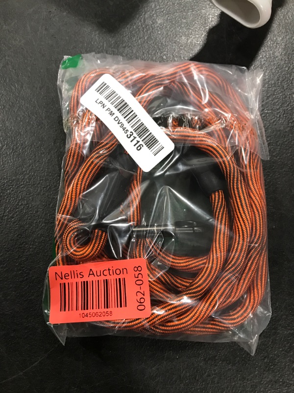 Photo 1 of BTINESFUL Dog Tie Out, Check Cord Long Tether Rope Leash, 8ft 12ft 20ft 30ft 50ft 75ft Dog Lead for Yard- Large Medium Small Dogs Outdoor Training Playing, Camping, or Backyard (8ft, Orange Black)