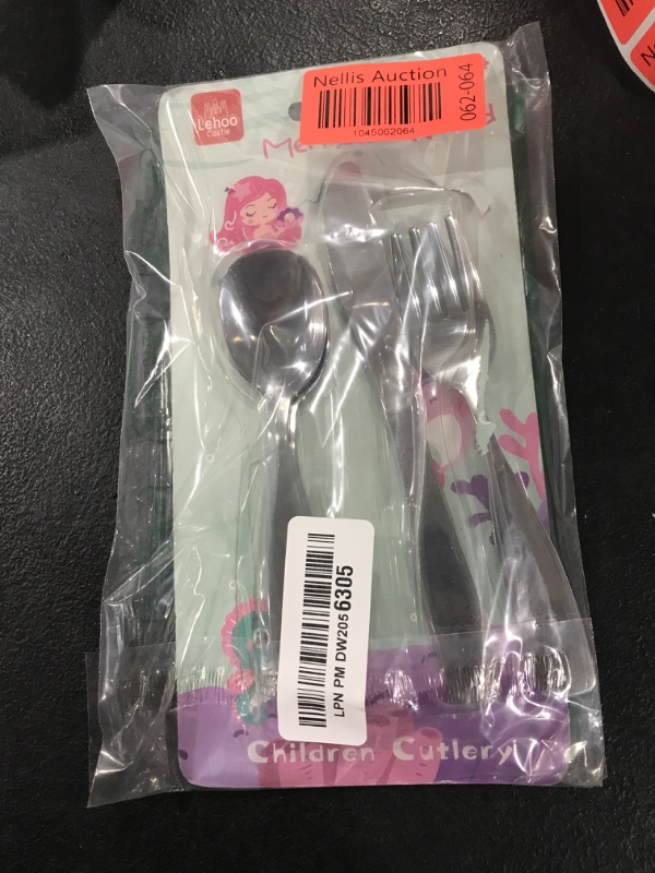 Photo 1 of Lehoo Castle Toddler Silverware Stainless Steel, Kids Forks and Spoons, Kids Utensils 3 Year Old, Kids Silverware Set Stainless Steel, Metal Silverware for Toddlers (Mermaids)