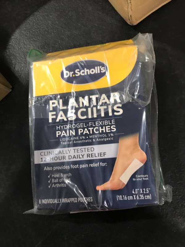Photo 1 of Dr. Scholl's Plantar Fasciitis Pain Patches with Hydrogel Flexible Technology, 8 Ct // Clinically Tested 12-Hour Daily Pain Relief - Contours to Your Foot - with Lidocaine & Menthol, 8 Treatments
