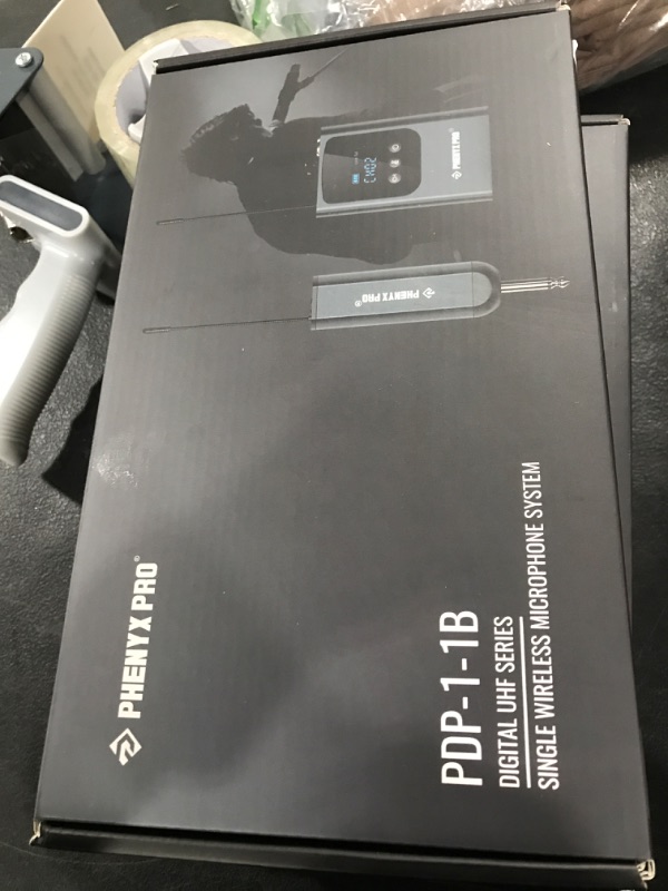 Photo 1 of Phenyx Pro Single Digital Wireless Microphone System, w/Mini Receiver, Bodypack Transmitter,15 Channels in 900MHz UHF Band, Headset/Lapel Microphone for Karaoke, Singer, Church, Wedding (PDP-1-1B)