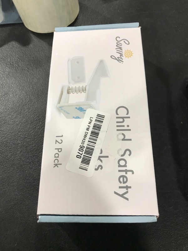Photo 1 of 12 Pack Cabinet Locks Child Safety | Baby Safety Cabinet Locks NO Drilling 3M Adhesive Baby Proof Drawer Lock Child proofing cabinets latches for Kids Latch for Drawers & Door Child Safety Locks