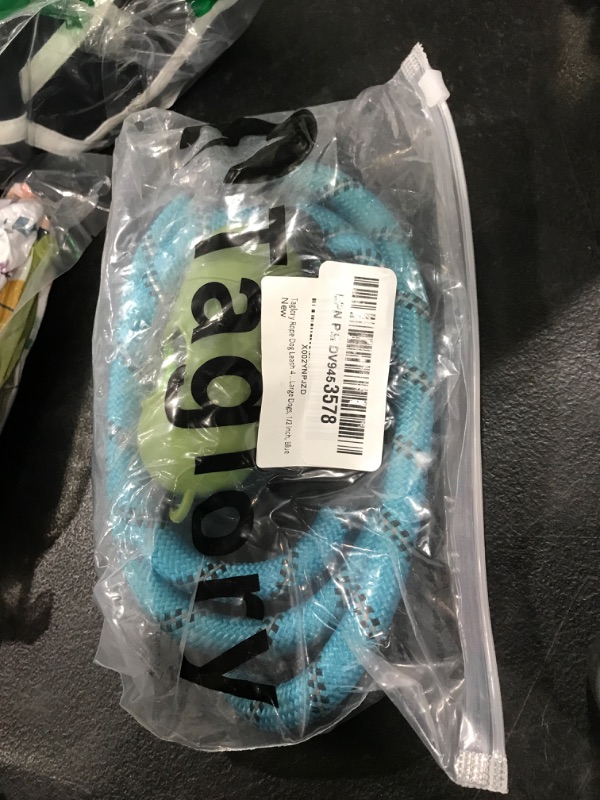 Photo 1 of Taglory Rope Dog Leash 4 FT with Comfortable Padded Handle, Highly Reflective Threads Leash for Medium Large Dogs, 1/2 inch, Blue