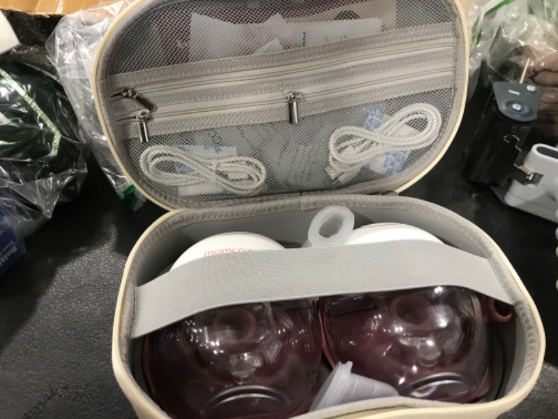 Photo 1 of Momcozy Breast Pump Hands Free Mobile Style | M6, Wearable Breastfeeding Pump Ideal Rhythm for More Milk, DoubleFit Flange More Fit & Discreet with 3 Modes & 9 Levels, 24mm - 2 Pack Cozy Red