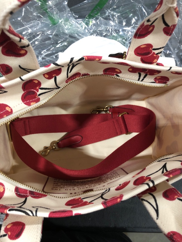 Photo 1 of Coach Cargo Tote, Chalk Multi