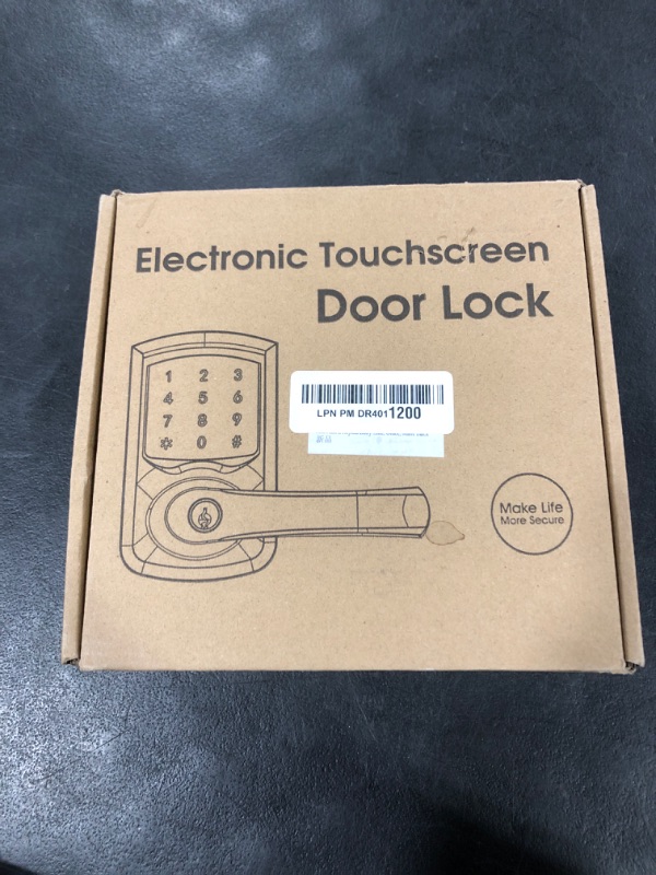 Photo 1 of HIDALIFE Keyless Entry Door Lock with Keypad and Handle for Front Doors, Touchscreen, Anti-peep Password, Auto-Locking, Matte Black